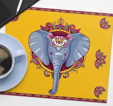 Podloga za miš izvornik s vibrantnom ilustracijom slona - TenStickers