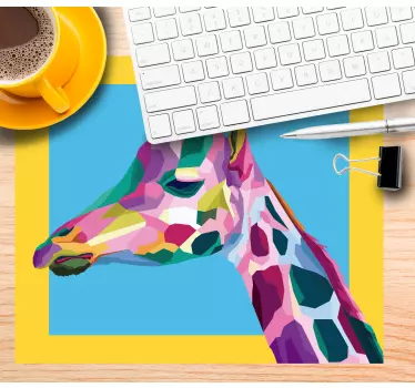 Podloga za miš izvornik Šarena giraffa profil - TenStickers
