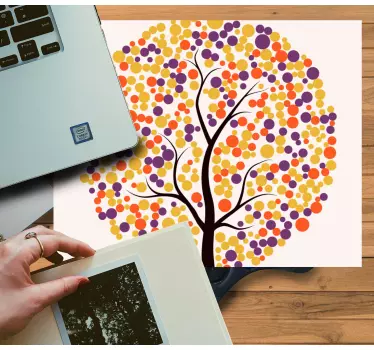 Podloga za miš izvornik Šarena umjetnost drveta - TenStickers