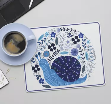 Podloga za miš izvornik Šarmantna cvjetna pužica - TenStickers