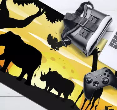 Podloga za miš izvornik scena silueta savane - TenStickers