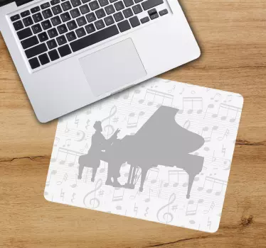 Podloga za miš izvornik silueta klavirske glazbe - TenStickers