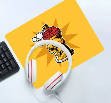 Podloga za miš izvornik skull brain drink - TenStickers