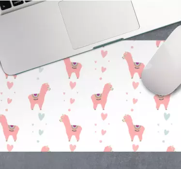 Podloga za miš izvornik slatke ljame s srcima - TenStickers