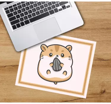 Podloga za miš izvornik slatki hrčak sjemenku drži - TenStickers