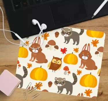 Podloga za miš izvornik slatki jesenski životinje - TenStickers