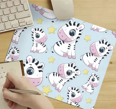 Podloga za miš izvornik slatki zebrin likovi - TenStickers