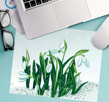 Podloga za miš izvornik snjeguljice u cvatu - TenStickers