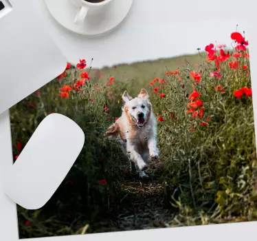 Podloga za miš izvornik sretan pas trči - TenStickers