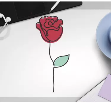 Podloga za miš izvornik stilizirani cvijet ruže - TenStickers