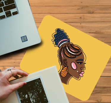 Podloga za miš izvornik stilizirani profilni portret - TenStickers