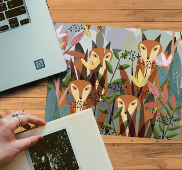 Podloga za miš izvornik trio šašavih lisica - TenStickers