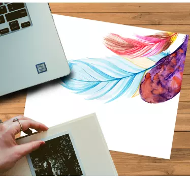 Podloga za miš izvornik umjetnost šarenih pera - TenStickers