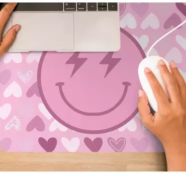 Podloga za miš izvornik uzorak srca s osmijehom - TenStickers