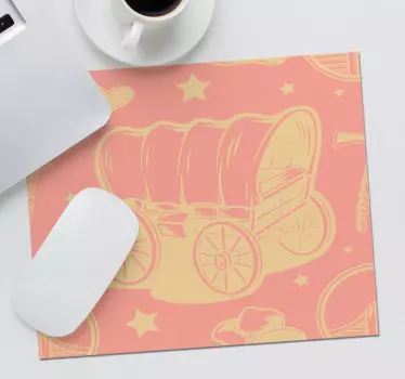 Podloga za miš izvornik uzorak starinskog vagona - TenStickers