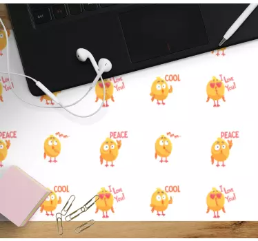 Podloga za miš izvornik veseli crtani ptice - TenStickers