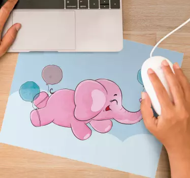 Podloga za miš izvornik veseli slon balon - TenStickers