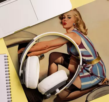 Podloga za miš izvornik vintage glamour pinup - TenStickers