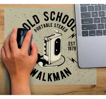 Podloga za miš izvornik vintage stereo walkman - TenStickers