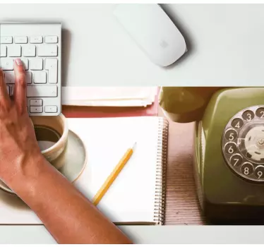 Podloga za miš izvornik vintage telefonski aranžman - TenStickers