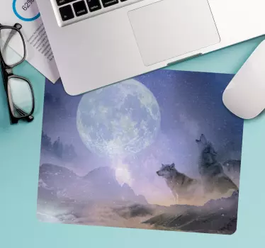 Podloga za miš izvornik vukovi pod mjesecom - TenStickers