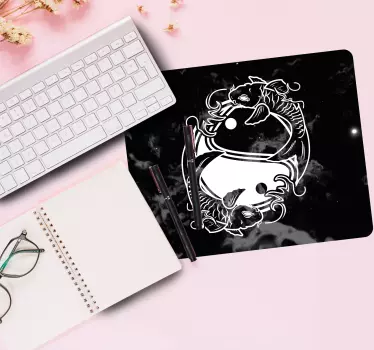 Podloga za miš izvornik yin yang riblja umjetnost - TenStickers