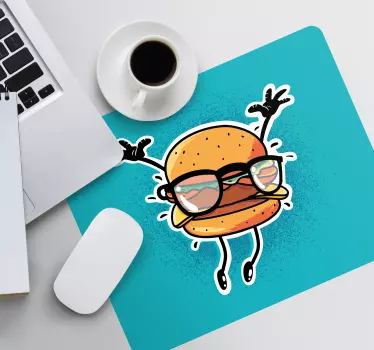 Podloga za miš izvornik zabavni hamburger lik - TenStickers
