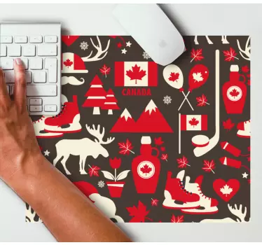 Podloga za miš karta svijeta kanadska simbolika - TenStickers