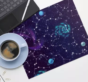 Podloga za miš karta svijeta kozmički zvjezdani svemir - TenStickers