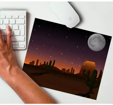 Podloga za miš karta svijeta noćno nebo pustinje - TenStickers