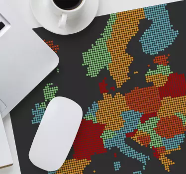 Podloga za miš karta svijeta šareni geografski regiji - TenStickers