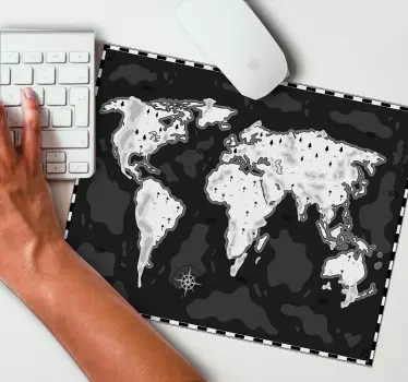 Podloga za miš karta svijeta stilizirana mapa svijeta - TenStickers