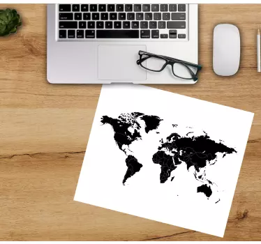 Podloga za miš karta svijeta stilizirani globalni kontur - TenStickers