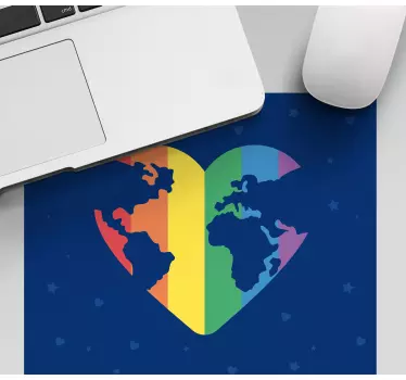 Podloga za miš karta svijeta u obliku srca - TenStickers