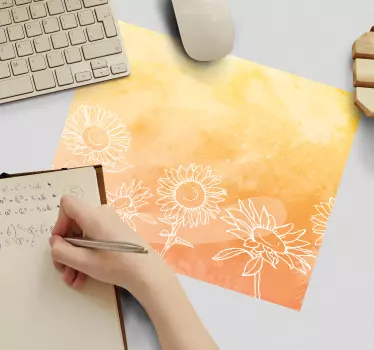 Podloga za miš obrasci apstraktni dizajn suncokreta - TenStickers
