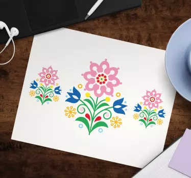 Podloga za miš obrasci botanička emblema kompozicija - TenStickers