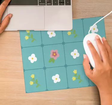 Podloga za miš obrasci cvjetni aranžman od pločica - TenStickers