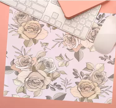 Podloga za miš obrasci cvjetni pastelni aranžman - TenStickers