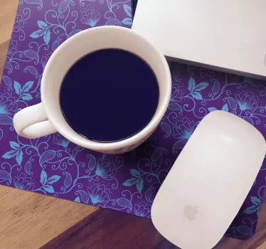 Podloga za miš obrasci cvjetni plavi detalj - TenStickers
