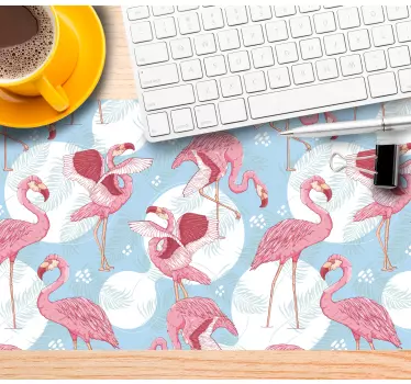 Podloga za miš obrasci flamingo tropska scena - TenStickers