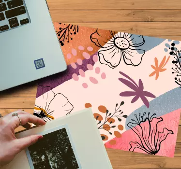 Podloga za miš obrasci floralni apstraktni naglasak - TenStickers