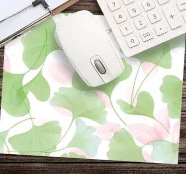 Podloga za miš obrasci gingko listovi spirale - TenStickers