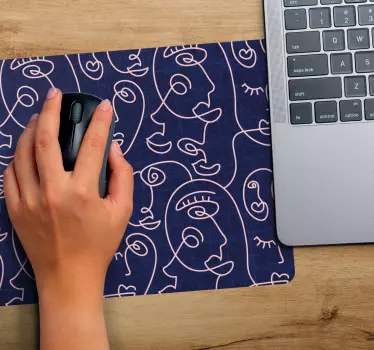 Podloga za miš obrasci konceptualne linijske lica - TenStickers