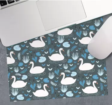Podloga za miš obrasci labudovi među lišćem - TenStickers