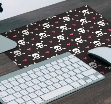 Podloga za miš obrasci lubanje i srca - TenStickers