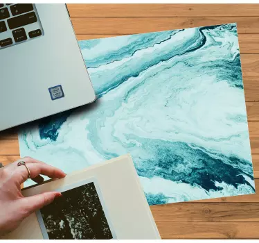 Podloga za miš obrasci mramorni aqua vrtlog - TenStickers