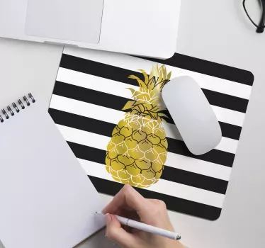 Podloga za miš obrasci pruge s ananasom - TenStickers