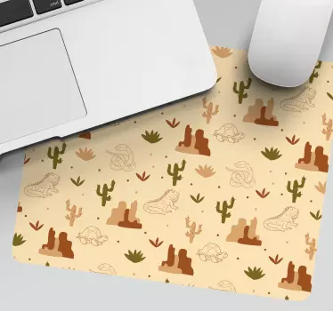 Podloga za miš obrasci pustinjske životinje i biljke - TenStickers