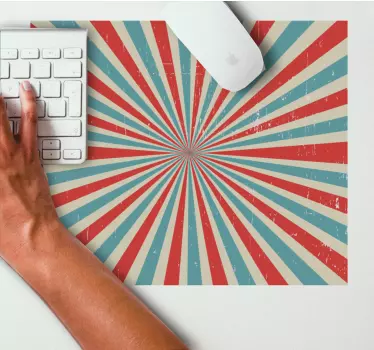Podloga za miš obrasci retro zračeće linije - TenStickers