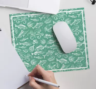 Podloga za miš obrasci ribe i morska stvorenja - TenStickers